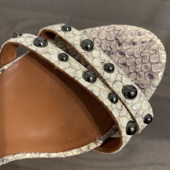 Lanvin Authentic beige brown ankle strap wedge Heels Espadrilles Sandals 9 - Picture 8 of 10